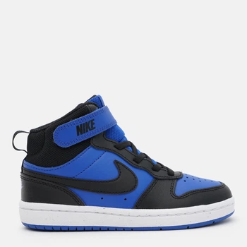 Подростковые высокие кеды для мальчика Nike Court Borough Mid 2 (Psv) CD7783-404 35 Game Royal/Black-White (197594242265)