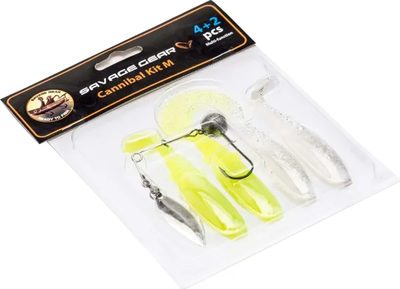 Zestaw miękkich przynęt Savage Gear Cannibal Spinnerbait L 6 szt (SAV-57619)