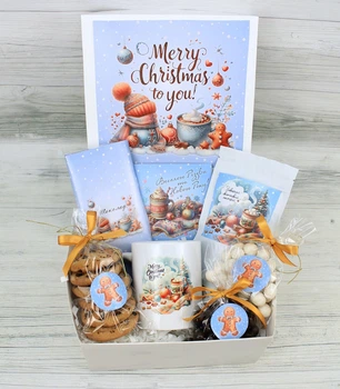 Подарочный бокс "Merry Christmas to you" подруге, сестре, брату, другу, девушке, парню, маме, папе (3-2624)
