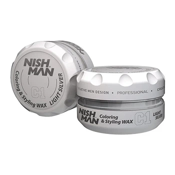 Віск для фарбування волосся Nishman Hair Coloring Wax (light silver) C1 100 мл