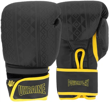 Боксерские перчатки PowerPlay 3021 Украина 12 унций Черно-Желтые (PP_3021_12oz_Black/Yellow)