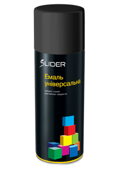 Эмаль аэрозольная SLIDER RAL 9005 черная мат 400 мл