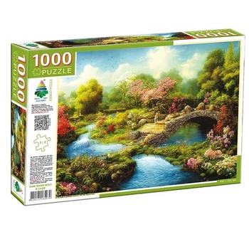 Пазли 1000 " Кам'яний міст у саду" Ен.4979