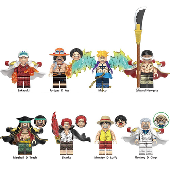 Набір фігурок One Piece Ван Піс Luffy Луффі, Ace Ейс, Shanks Шанкс, Garp Гарп, Marco Марко, Edward Newgate Білоус 8 шт