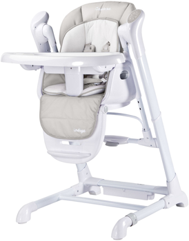 Стільчик для годування + гойдалка Caretero Indigo Світло-сірий (5903076305480)