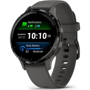 Смарт-часы Garmin Venu 3s Silver Stainless Steel Bezel with Pebble Gray Case and Silicone Band (010-02785-50)