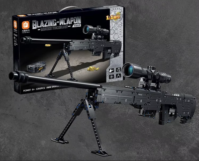 Конструктор BLAZING-WEAPON Гвинтівка AWM — 1393 деталі, з оптичним прицілом та рухомими елементами