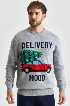 Сірий светр "Delivery mood" MC2 Saint Barth 8169 XL