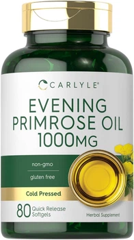 Добавка премиум-класса масло примулы вечерней Carlyle Evening Primrose Oil 1000mg 80 капсул