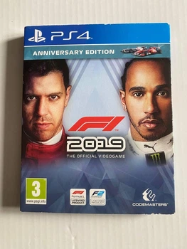 Диск для PlayStation 4 - F1 2019 Anniversary Edition + картонный футляр, русские субтитры, Б/У