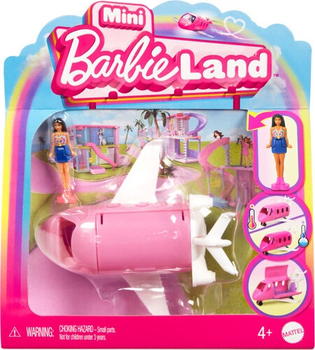 Набір іграшок Mattel Mini Barbieland літак з фігуркою 960-2444 (194735245260)
