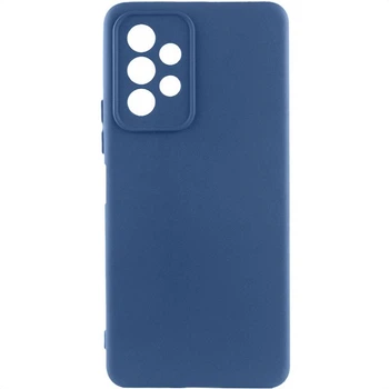 Чохол-накладка TPU GETMAN Liquid Silk Full Camera для Samsung Galaxy A33 5G, силіконовий протиударний кейс із захистом камери та корпусу Navy Blue