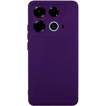 Чехол TPU GETMAN Liquid Silk Full Camera для Infinix Note 40 4G Темно фиолетовый / Dark Purple