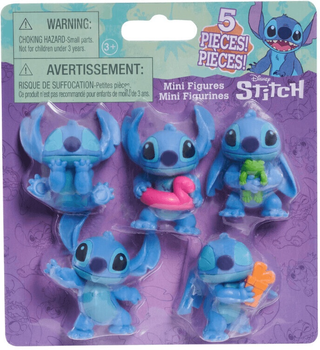 Zestaw figurek Just Play Disney Stitch 6 cm 5 szt 302-46257 (886144462672)