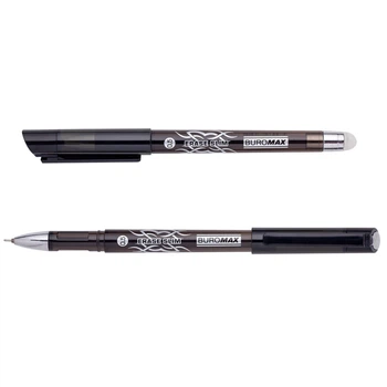 Ручка гелевая Buromax Erase Slim Пиши стирай 0.5 мм Черный корпус (BM.8300-02)