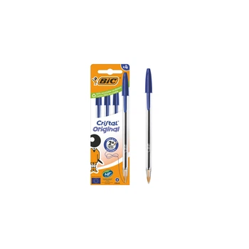 Ручка масляная Bic Cristal, синяя, 4 шт (bc516332)