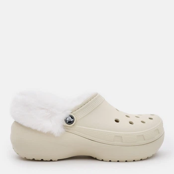 Жіночі крокси утеплені Crocs Classic Platform Fuzz Lined Cg Bone 212854-2Y2 38-39 (W8) 24 см Bone (198445326660)