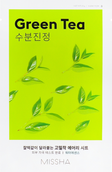 Maseczka w płachcie Missha AIry Fit Sheet Green Tea nawilżająca 19 g (8809581454729)
