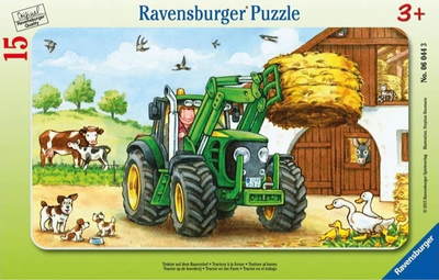 Пазл Ravensburger в рамці Трактор на полі 15 елементів 6044 (4005556060443)