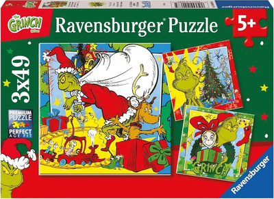 Пазл Ravensburger Disney Грінч 3 x 49 елементів 12004067 (4005555040675)