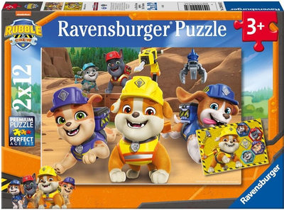 Пазл Ravensburger Psy Patrol Рубл і його команда 2 x 12 елементів 12004167 (4005555041672)