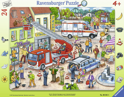 Пазл Ravensburger в рамці Animal Ambulance: Hurry Up! 24 елементи 6581 (4005556065813)