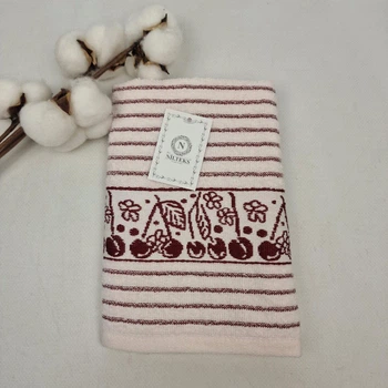 Полотенце Nilteks 40x60см Striped Cherry
