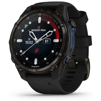 Смарт-часы Garmin Descent Mk3i, 43mm, Crbn Gry DLC Ti/Blk, Dive Computer, GPS дайвінг комп'ютер (m404857)