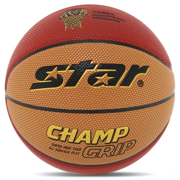 Мяч баскетбольный PU №7 STAR CHAMP GRIP (PU, бутил, оранжевый-коричневый) (BB4277C_Оранжево-коричневий)