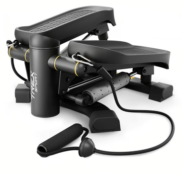 Степпер поворотный 2в1 Trex-Sport TX-070SP Twiz Black до 150 кг + Эспандеры