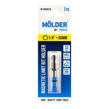 Тримач біт магнітний Molder з обмежувачем 60мм, 1шт в блістері MT7006001M