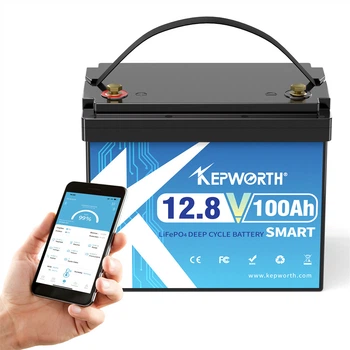 Аккумулятор Kepworth LiFePO4 12V 100Ah 1280W MINI Smart Bluetooth (литий железо фосфатный АКБ с BMS)