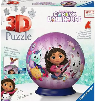 Пазл 3D Ravensburger Куля Котячий дім Габі 72 елементи 11594 (4005556115945)