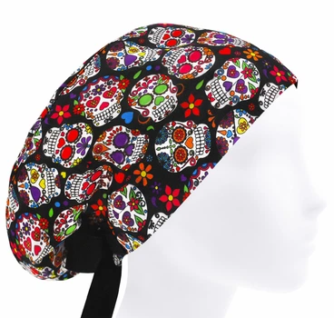 Медицинская шапочка женская HeadwearUniverse универсальная принт Череп мексиканский