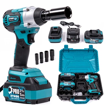 Аккумуляторный гайковерт Rynor RX 895 PRO (21V, 5Ah) Бесщеточный ударный гайковерт Райнор в кейсе