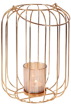 Ліхтар Home Styling Collection для свічки метавлевий золотий 21.5 см (8719987975622)