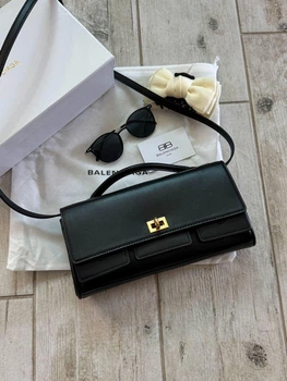 Жіноча сумка Balenciaga Bel Air Small Leather Bag Black/Silver