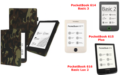 Чехол CRAYTON для PocketBook 614, 615, 616 – стиль, защита, цвет Xaki TM