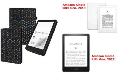 Чехол CRAYTON для Amazon Kindle 10th Gen. 2019, 11th Gen. 2022 — стиль, захист, колір Fashn-Black