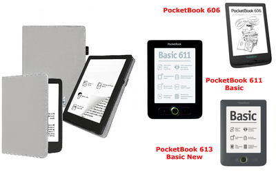 Чохол CRAYTON для PocketBook 606, 611, 613 — стиль, захист, колір Silver