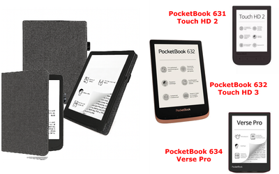 Чохол CRAYTON для PocketBook 631, 632, 634 — стиль, захист, колір Gray