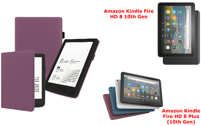 Чехол CRAYTON для Amazon Kindle Fire HD 8 10th Gen, Fire HD 8 Plus (10th Gen) – стиль, защита, цвет Purple