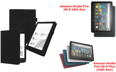 Чехол CRAYTON для Amazon Kindle Fire HD 8 10th Gen, Fire HD 8 Plus (10th Gen) – стиль, защита, цвет Black