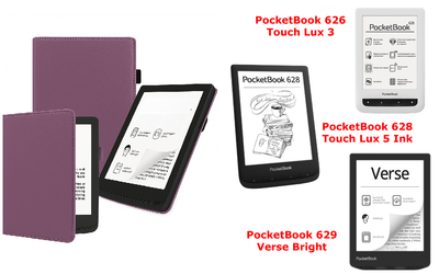 Чехол CRAYTON для PocketBook 626, 628, 629 – стиль, защита, цвет Purple