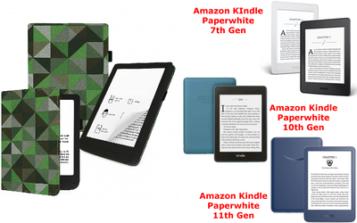 Чехол CRAYTON для Amazon KIndle Paperwhite 7th Gen, 10th Gen, 11th Gen – стиль, защита, цвет Feshn-Green