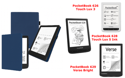 Чехол CRAYTON для PocketBook 626, 628, 629 – стиль, защита, цвет Blue TM