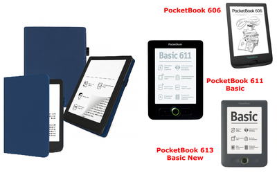 Чехол CRAYTON для PocketBook 606, 611, 613 – стиль, защита, цвет Blue TM