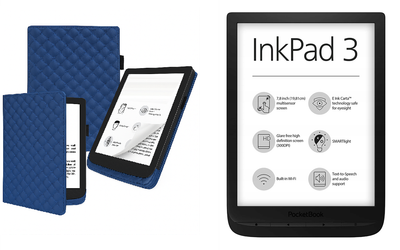 Чехол CRAYTON для Pocketbook Inkpad 3 PB740 – стиль, защита, цвет Karos Blue