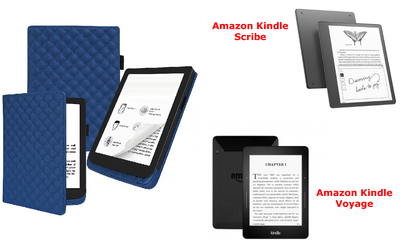 Чехол CRAYTON для Amazon Kindle Scribe, Voyage – стиль, защита, цвет Karos Blue