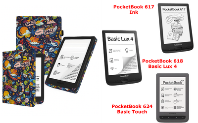Чехол CRAYTON для PocketBook 617, 618, 624 – стиль, защита, цвет Kosmos